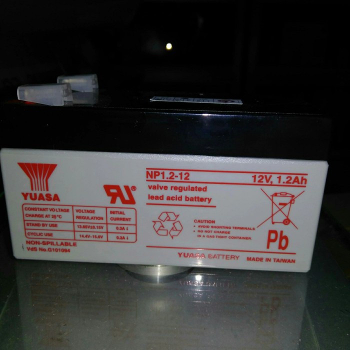 Jual Aki accu baterai kering MF battery Yuasa 12v 12 volt 1.2Ah 1.2