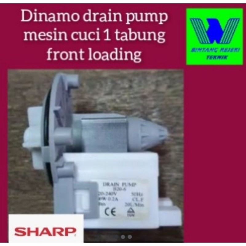 Jual Dinamo Drain Pump Mesin Cuci Sharp 1 Tabung Front Loading Shopee