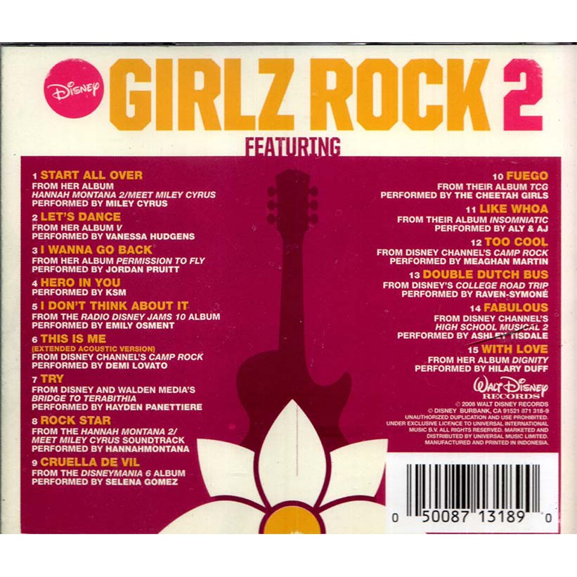 Jual CD VARIOUS ARTIST - DISNEY GIRLZ ROCK 2 (ORIGINAL) | Shopee Indonesia
