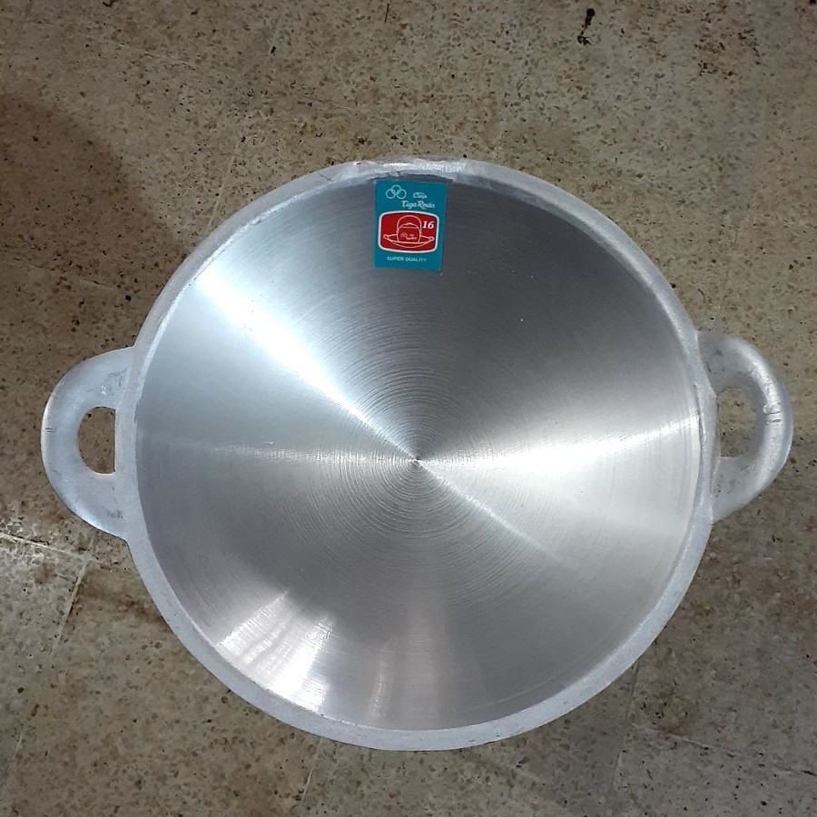 Jual Wajan Kuali Alumunium - Penggorengan No 16 Cap Tiga Roda No.16 ...