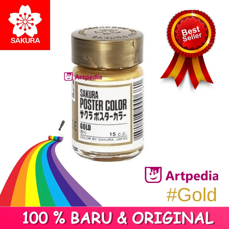 Jual PROMO !! Sakura Poster Color GOLD (Cat Poster) Sakura Poster warna ...