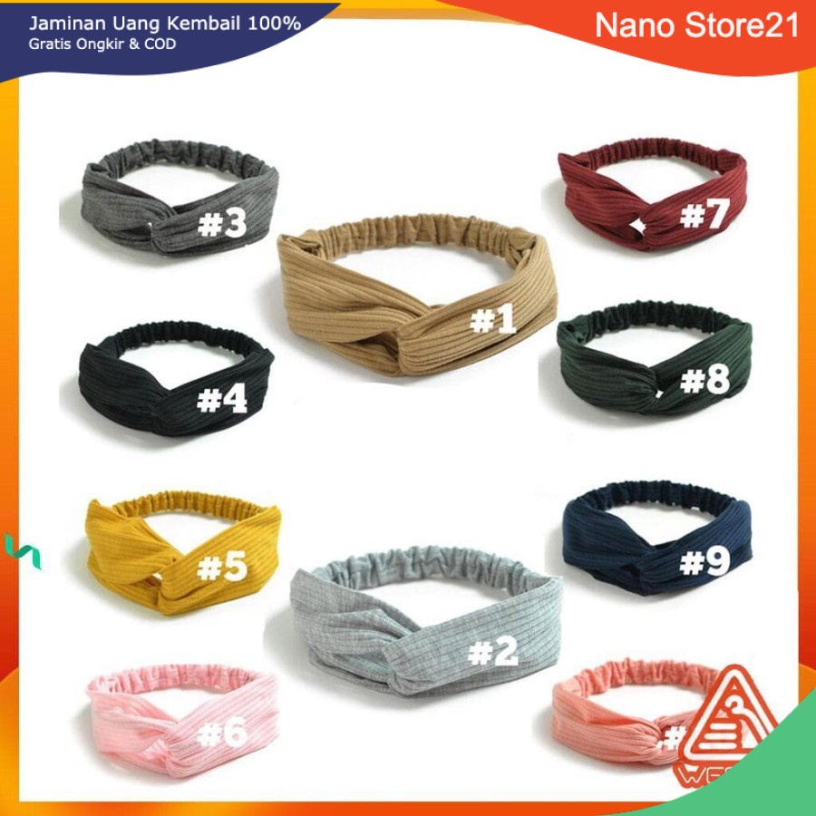 Jual [30 gram] Bandana Korea Style Rambut Bando Fashion R035 Twist ...