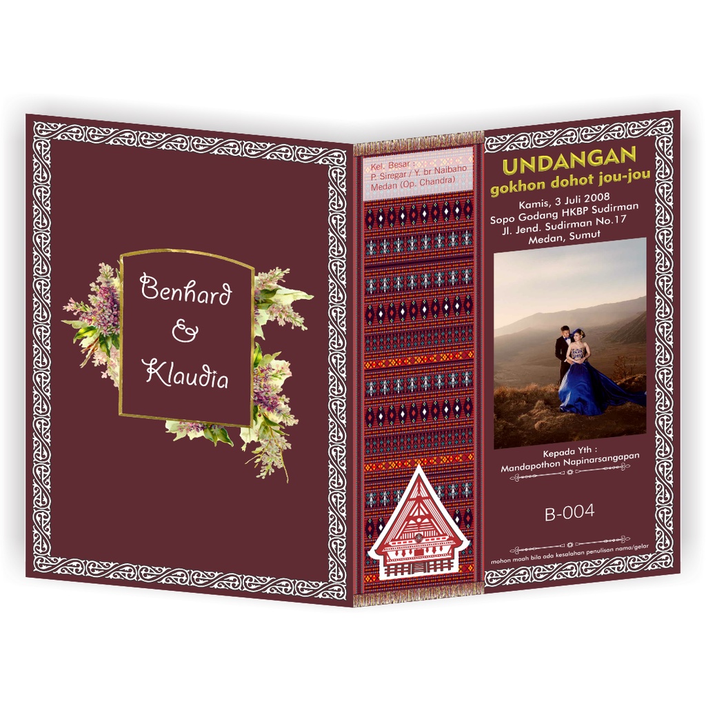 Jual Undangan Nikah Adat Batak (B-004) | Shopee Indonesia