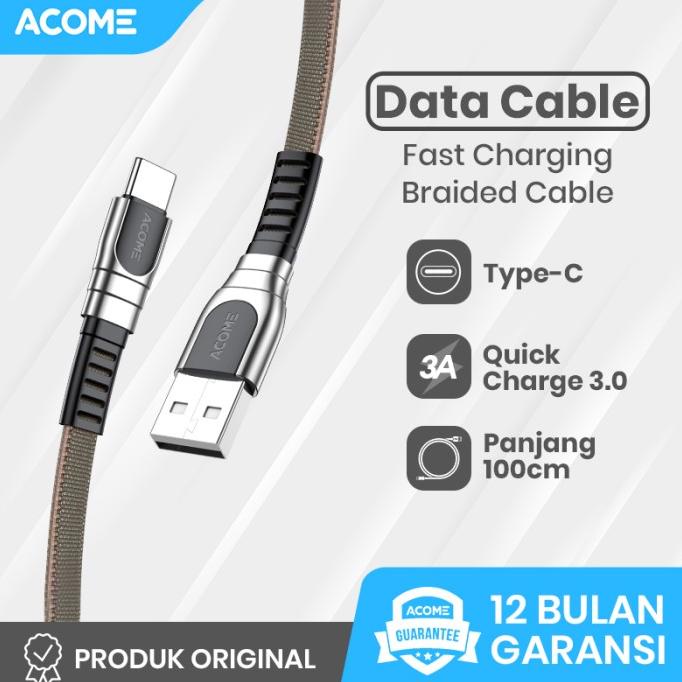 Jual Acome Kabel Data Charger Type C Quick Charge Fast Charging Akc