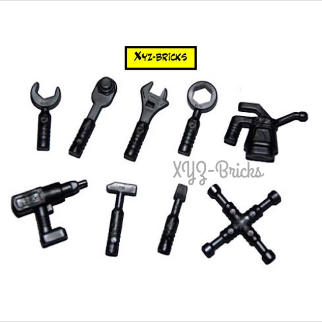Jual LEGO PARTS 6030875 Tool Wheel Set of 9 Black Shopee Indonesia
