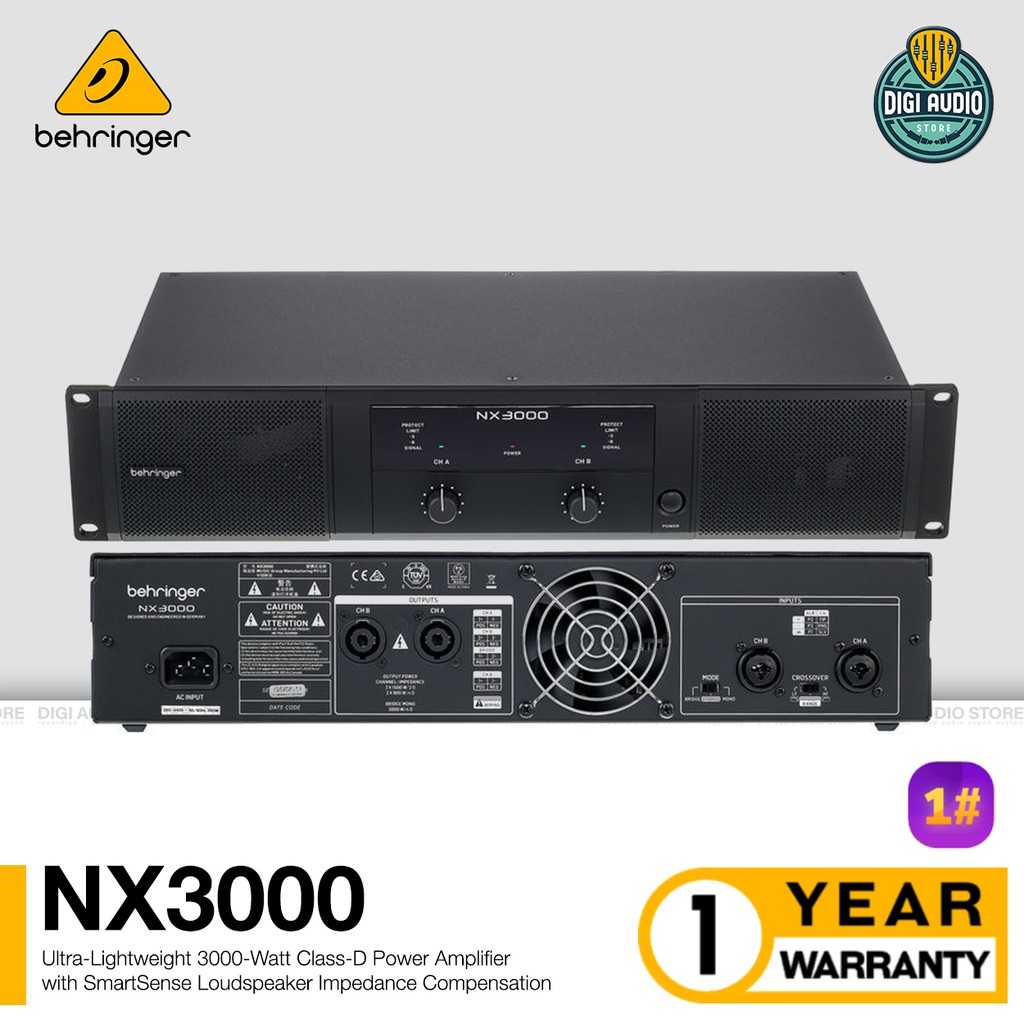 Jual Power Amplifier Speaker Pasif Behringer NX3000 Class D 2 Channel