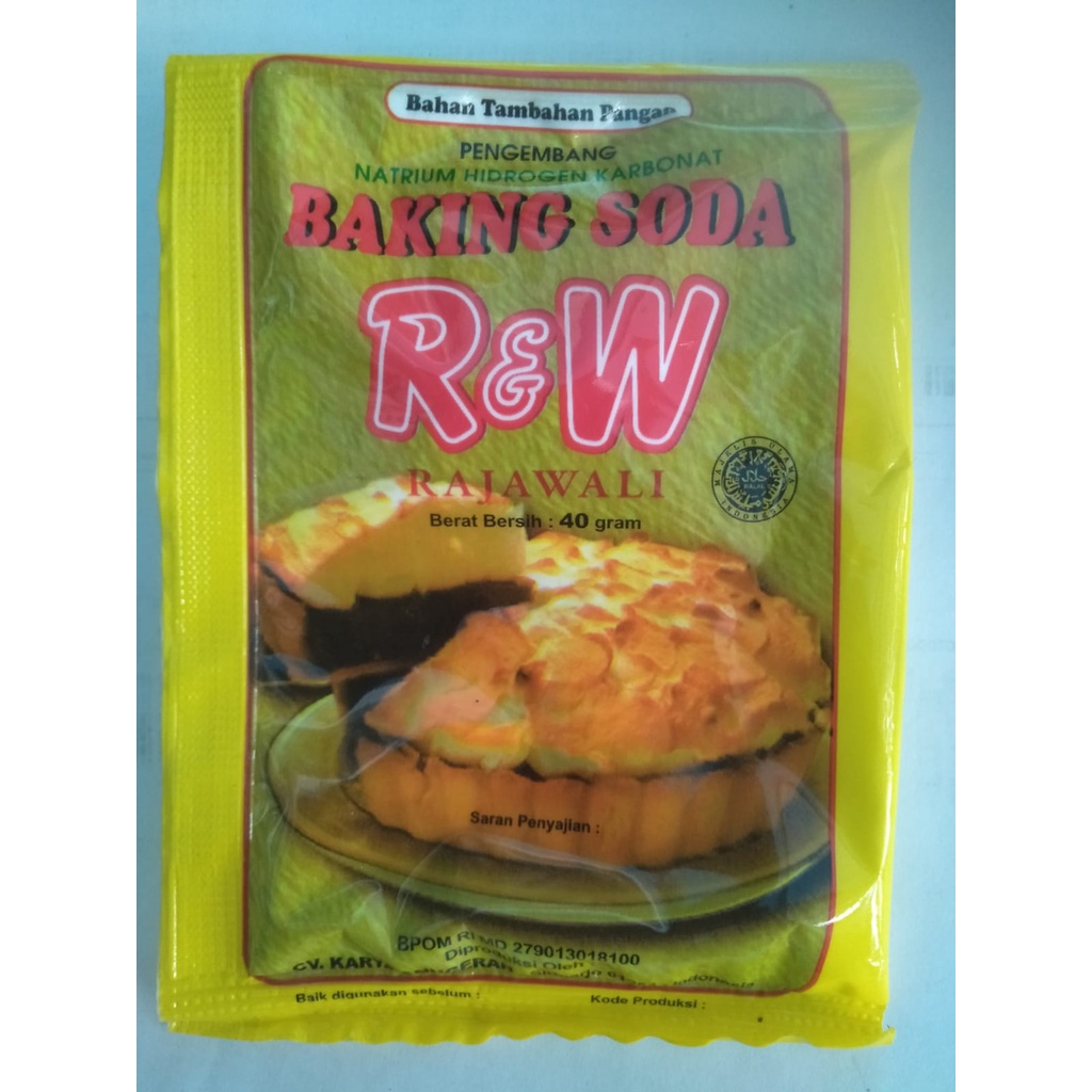Jual Rajawali RW R&W Baking Soda Sachet 40gr Pengembang Kue Shopee