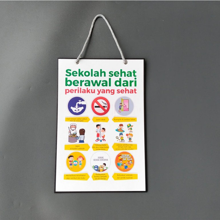 Jual Hard Poster Phbs Sekolah Poster Gantung Sekolah Sehat Terbaru Shopee Indonesia 2214