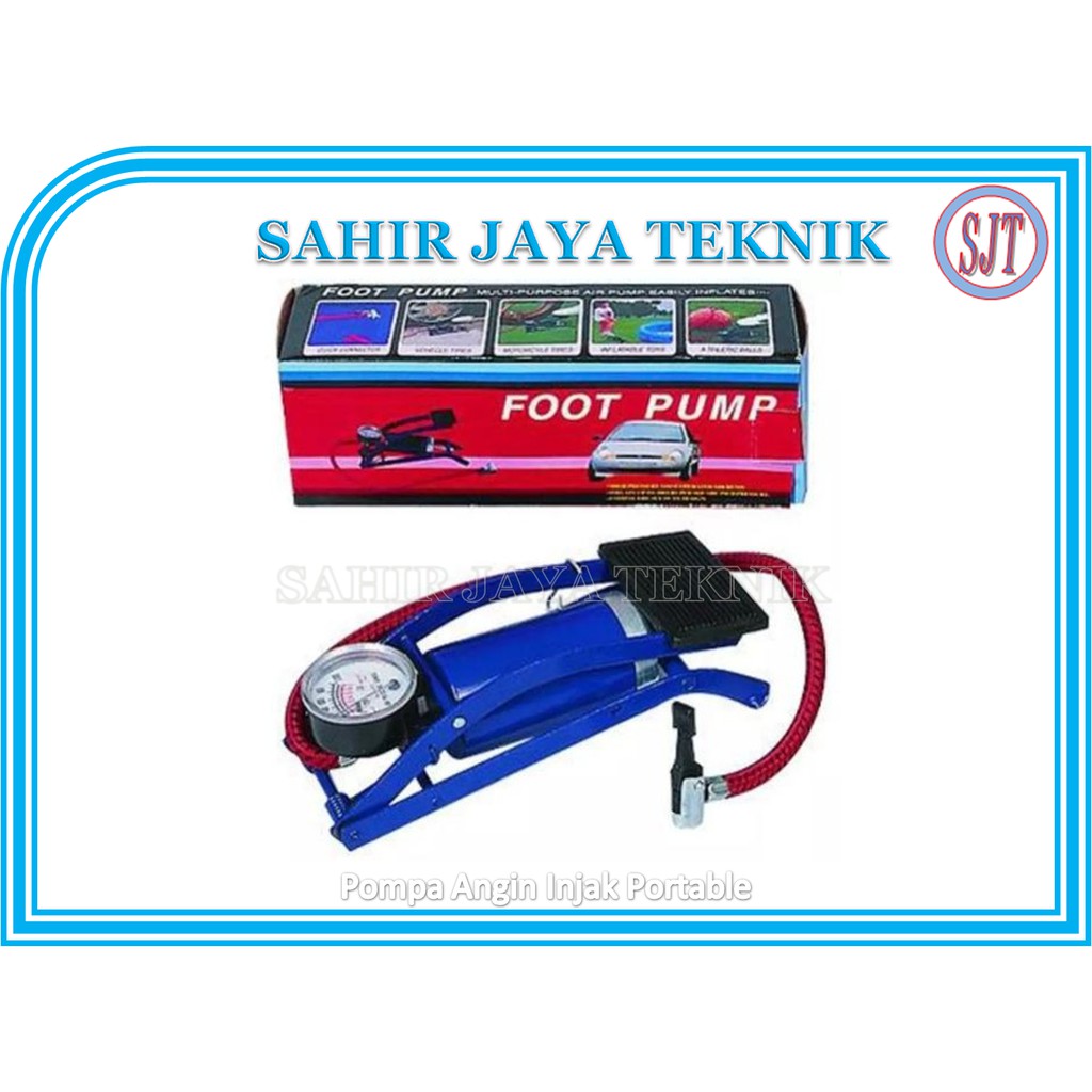 Jual Pompa Angin Injak Gas Ban Mobil Motor Sepeda High Pressure Foot Pump Shopee Indonesia