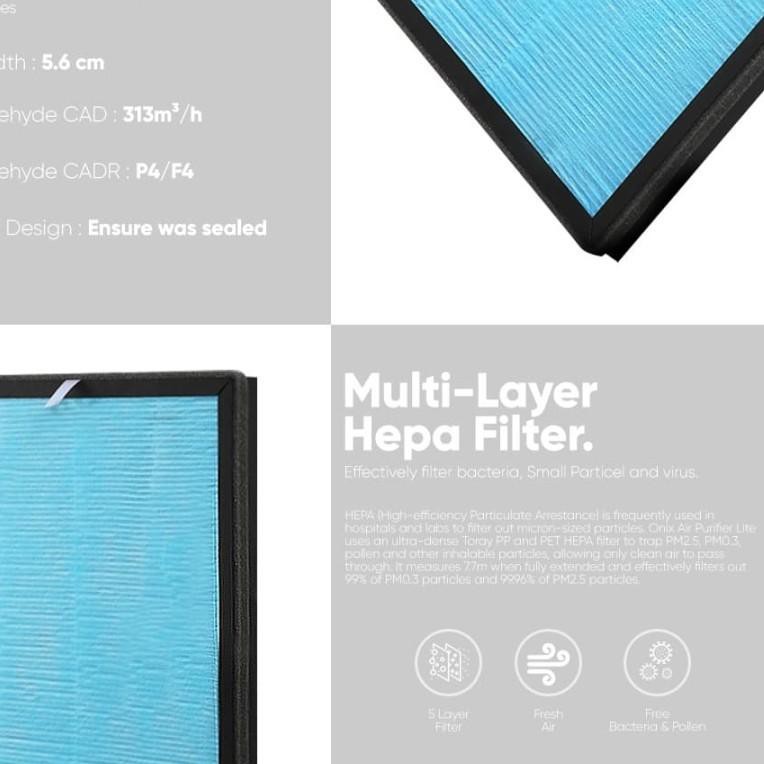 Jual Produk Nusantara LR085 Onix Air Purifier Lite Touch Display Pembersih Udara HEPA Shopee