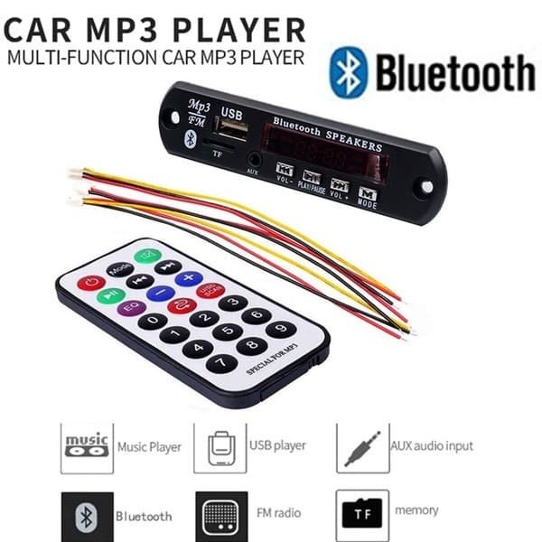Jual Modul Musik MP3 KIT DECODER 12v BLUETOOTH TF USB AUX RADIO FM ...