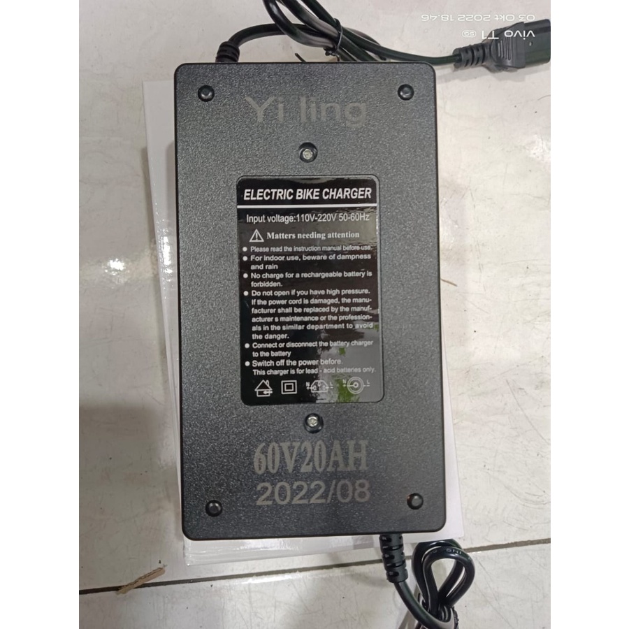 Jual Charger Aki Sepeda listrik Motor Listrik 60V 20Ah | Shopee Indonesia