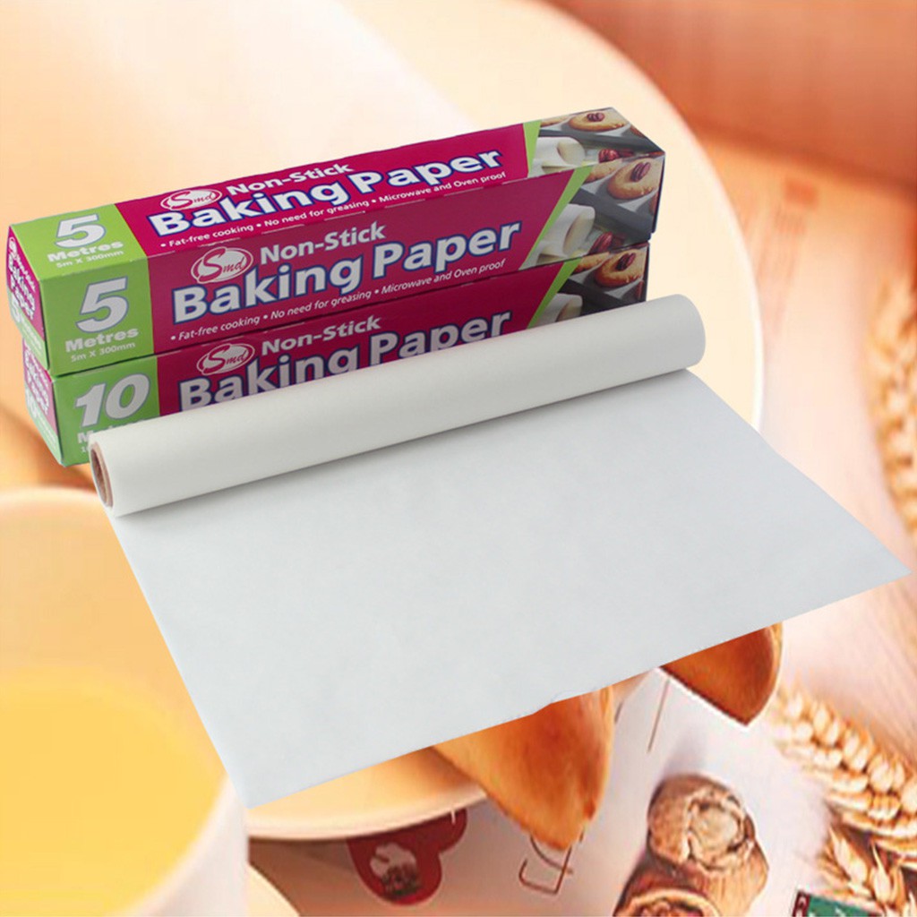 Jual Kertas Baking Paper NonStick / Kertas Roti Roll/Silicone Oil Paper / Alas Roti 5M 10M