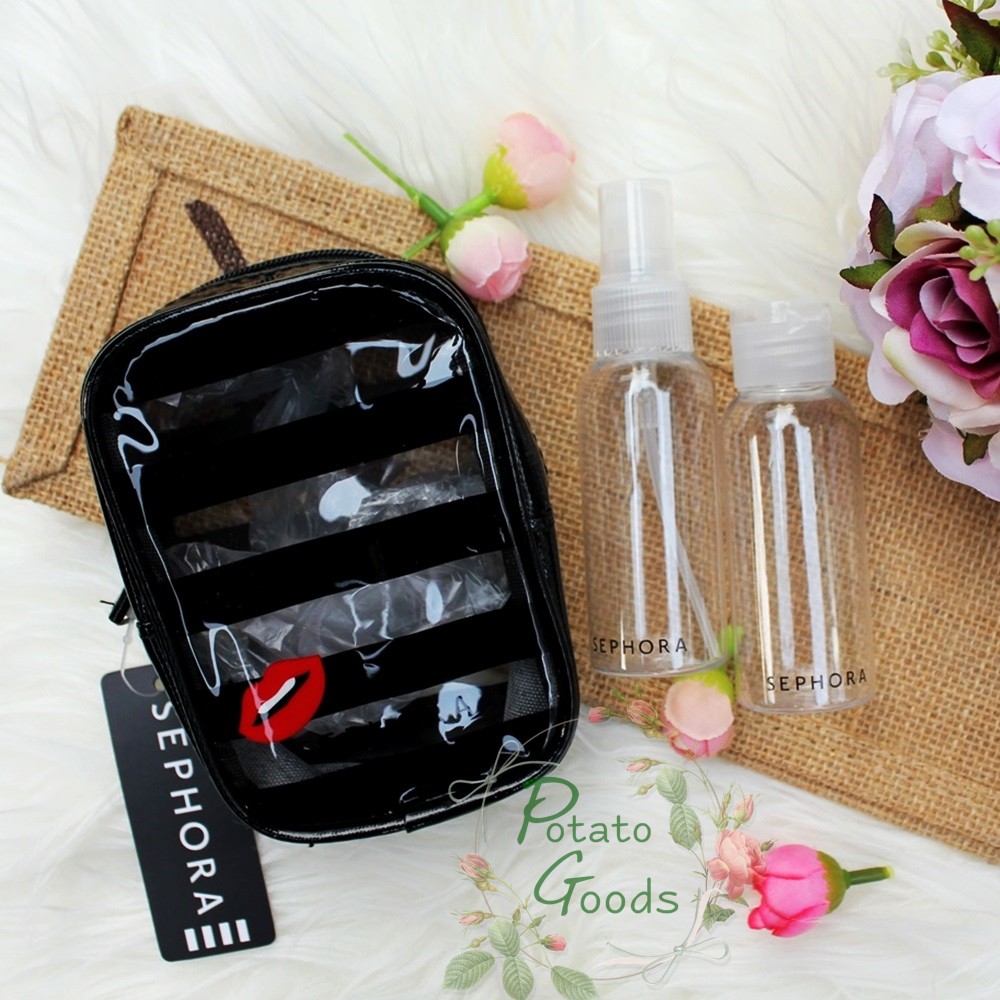 Jual Sephora Travel Pouch + 2 empty bottles | Shopee Indonesia