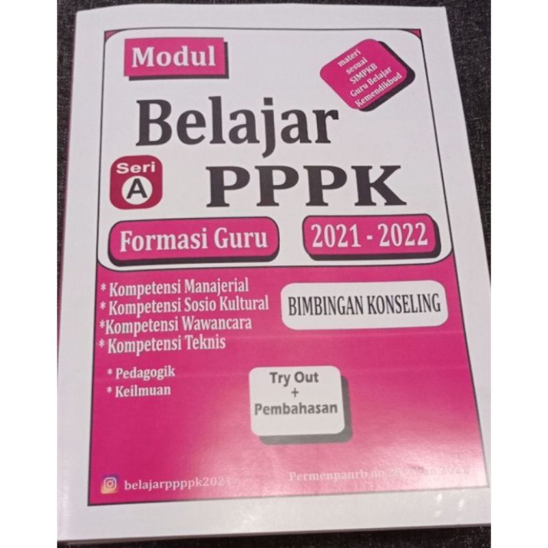 Jual Modul Belajar PPPK Bimbingan Konseling SMP/SMA/SMK Formasi Guru ...