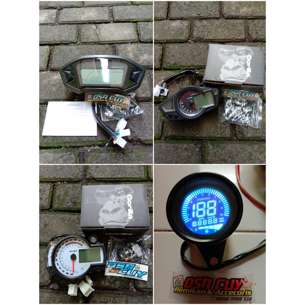 Jual speedo speedometer digital variasi cb bentuk bulat, speedo koso