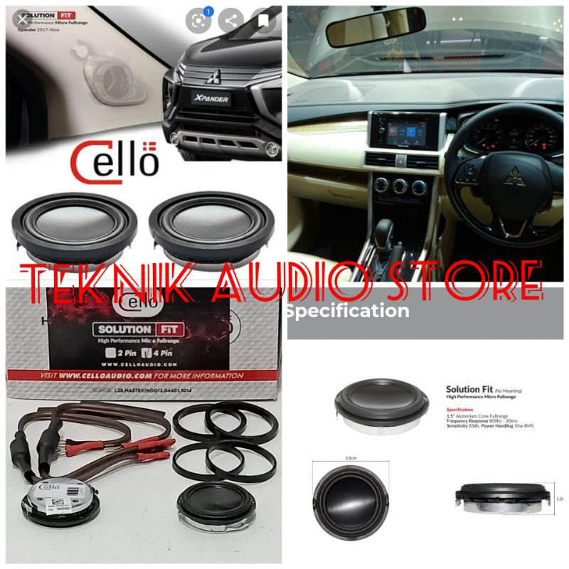 Jual Tweeter Fullrange Pnp Cello Solution Fit Inch Untuk Xpander