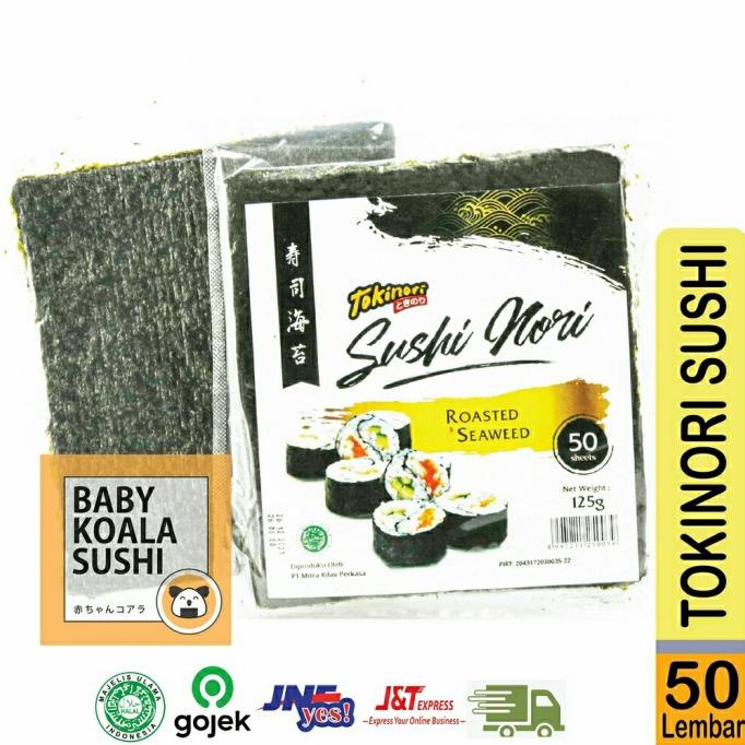 Jual NORI HALAL Tokinori 50 lembar Rumput Laut Sushi Yakinori Kimbab
