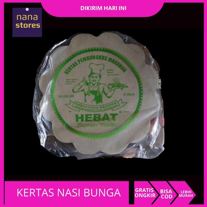 Jual Kertas Nasi Bunga Bulat Kembang Alas Nasi Alas Piring Alas Piring Rotan Alas Lidi Diameter