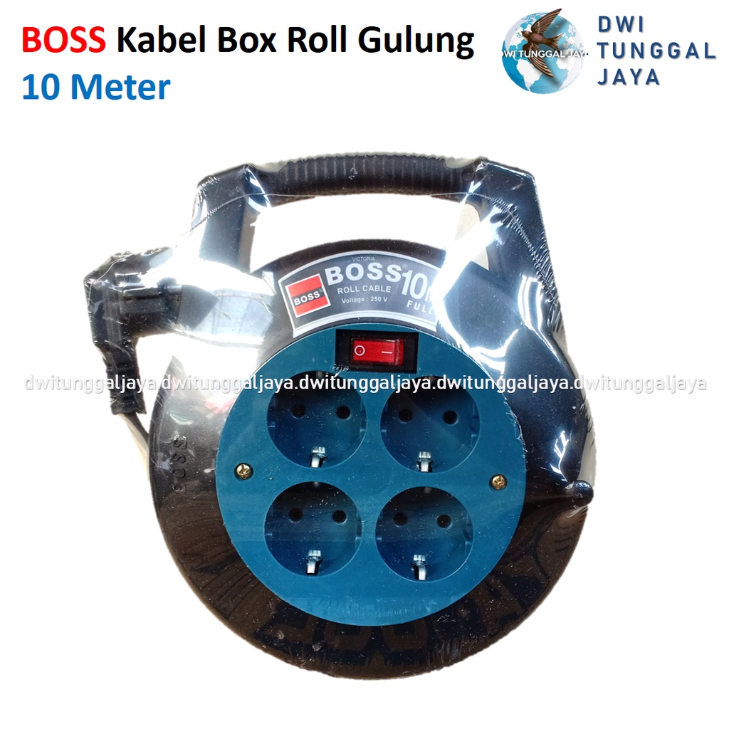 Jual Kabel Roll Gulungan Kabel Box Rol 10 Meter 10 M 10m Colokan Listrik Stop Kontak Boss 5774