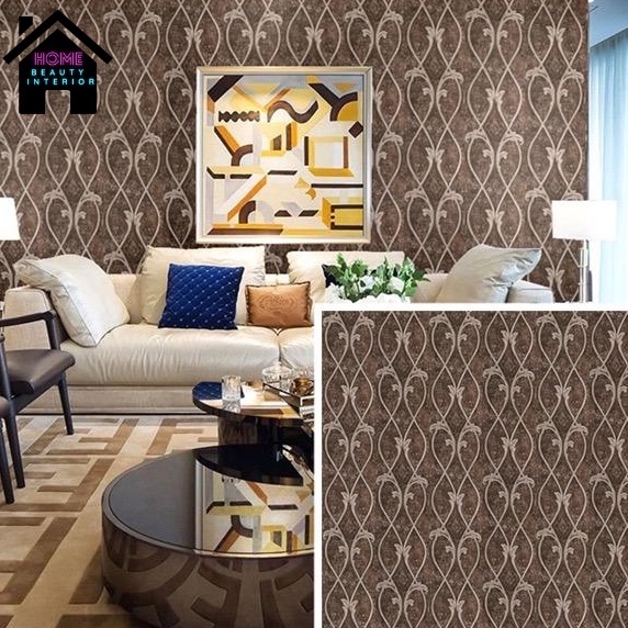 Jual Wallpaper Sticker Dinding Motif Ulir Coklat Shopee Indonesia 9374