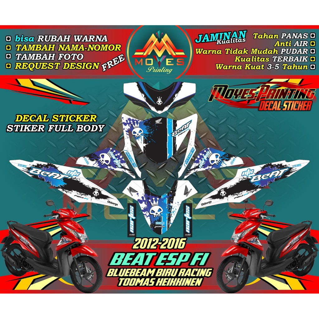 Jual stiker beat esp racing fullbody-decal stiker beat esp fi fullbody ...