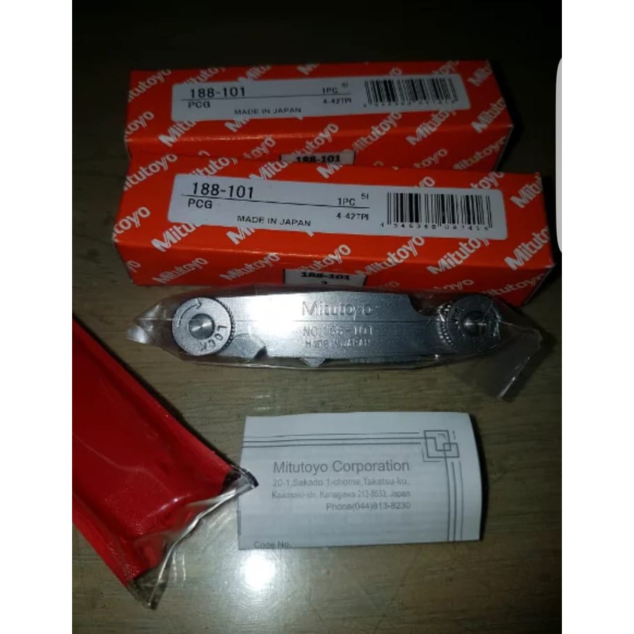 Jual Mitutoyo Thread Pitch Gage PN 188101 Screw Pitch Gauge Made in