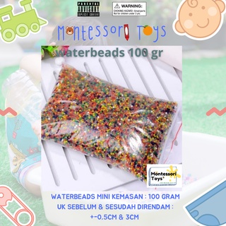 Jual Waterbeads kecil dan jumbo 10 gr / Water Beads hidrogel boba