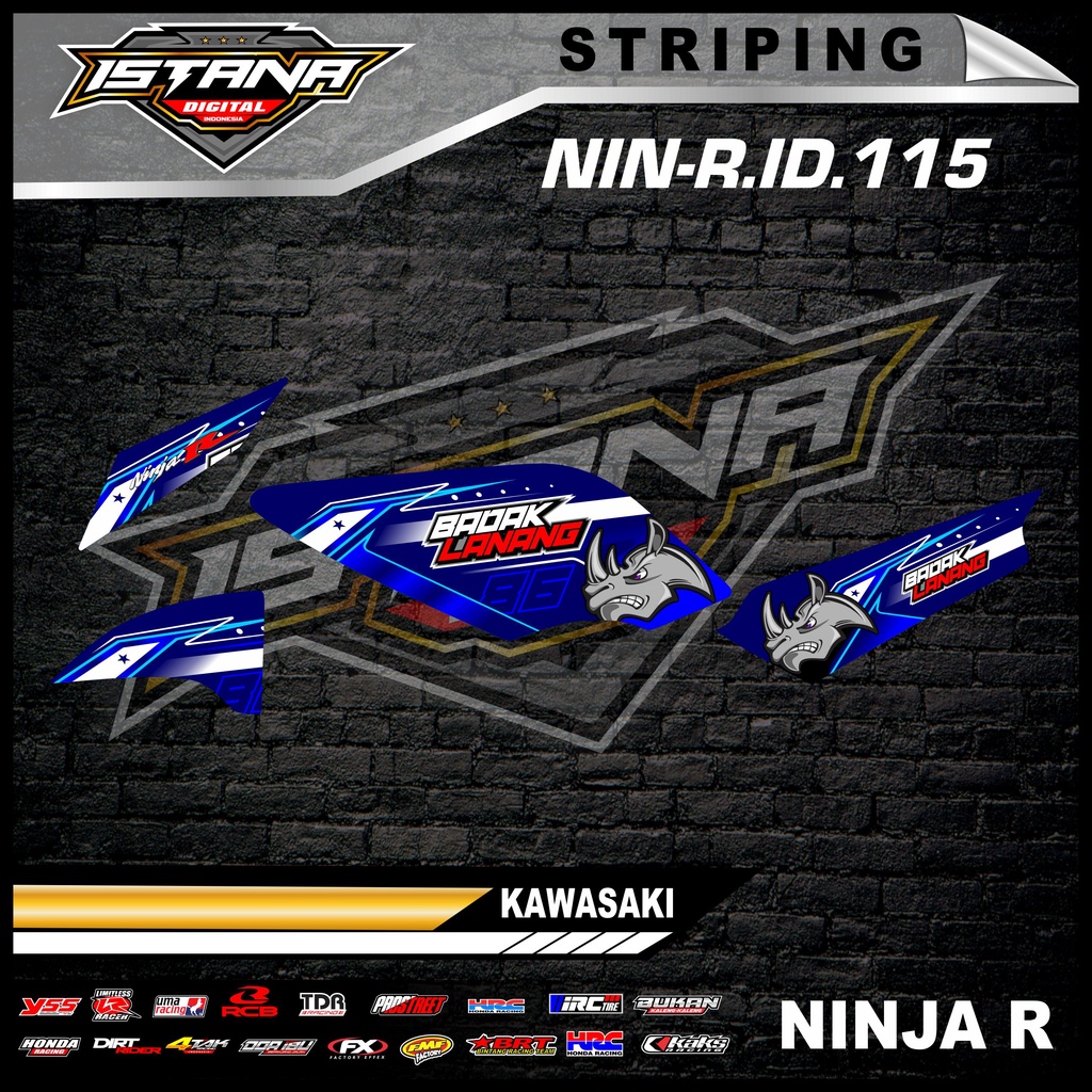 Jual Sticker Striping Motor NINJA R - Striping Variasi Motor NINJA R ...