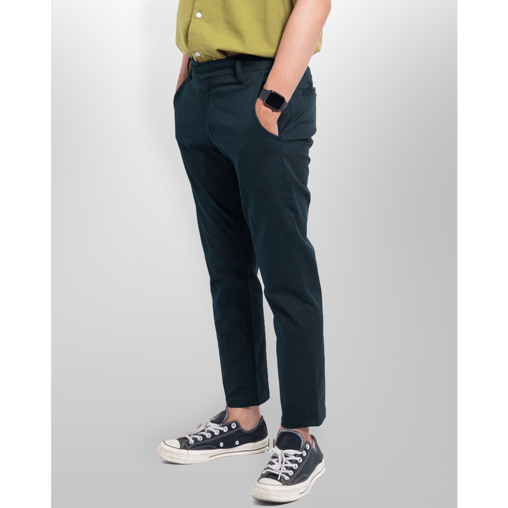 Jual Neo Chino Ankle Pants - Navy | Shopee Indonesia