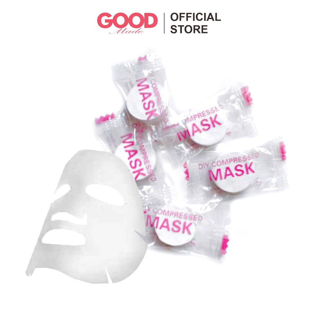 GOOD MADE - Kertas Tissu Masker Wajah | Compressed Paper | Mask Sheet | Tablet Mask | Masker Kertas topeng Wajah Cantik Tanpa Ribet | COD