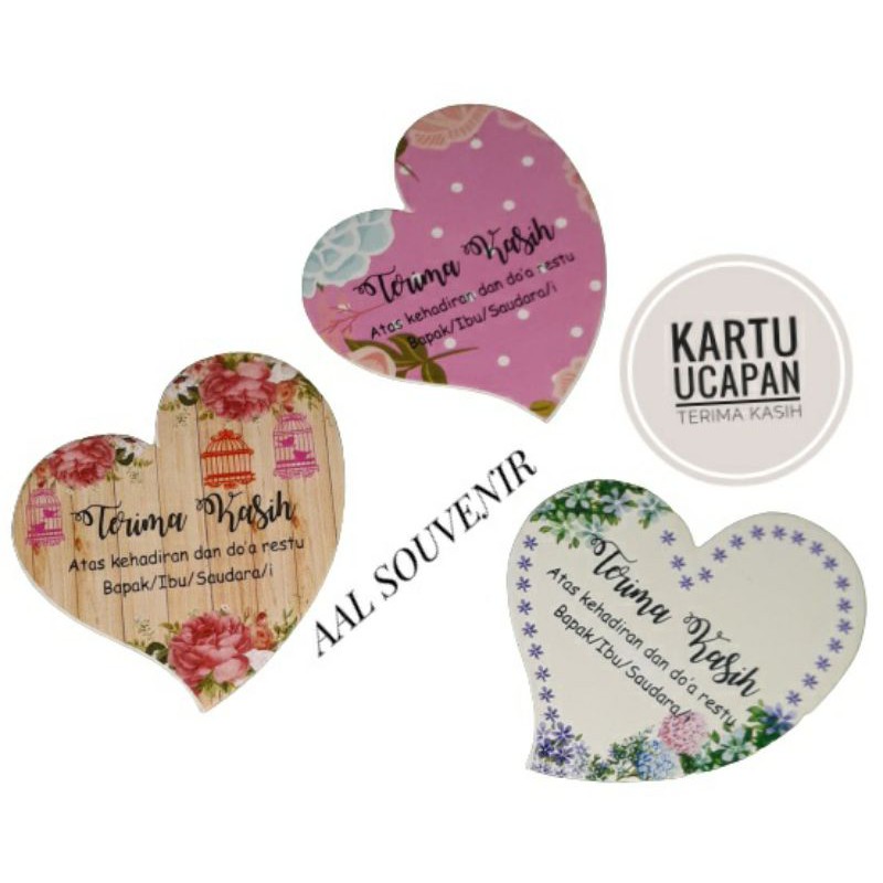 Jual souvenir kartu ucapan terimakasih model Love / Kotak | Shopee
