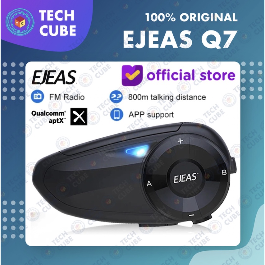 Jual [UNIT ONLY] EJEAS Q7 Bluetooth Radio FM Intercom Helm 7 Rider ...