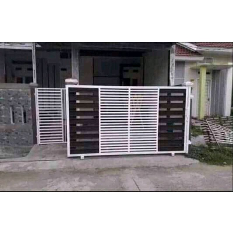 Jual Pintu Pagar Besi Minimalis Pintu Dorong Bisa Request Sesuai