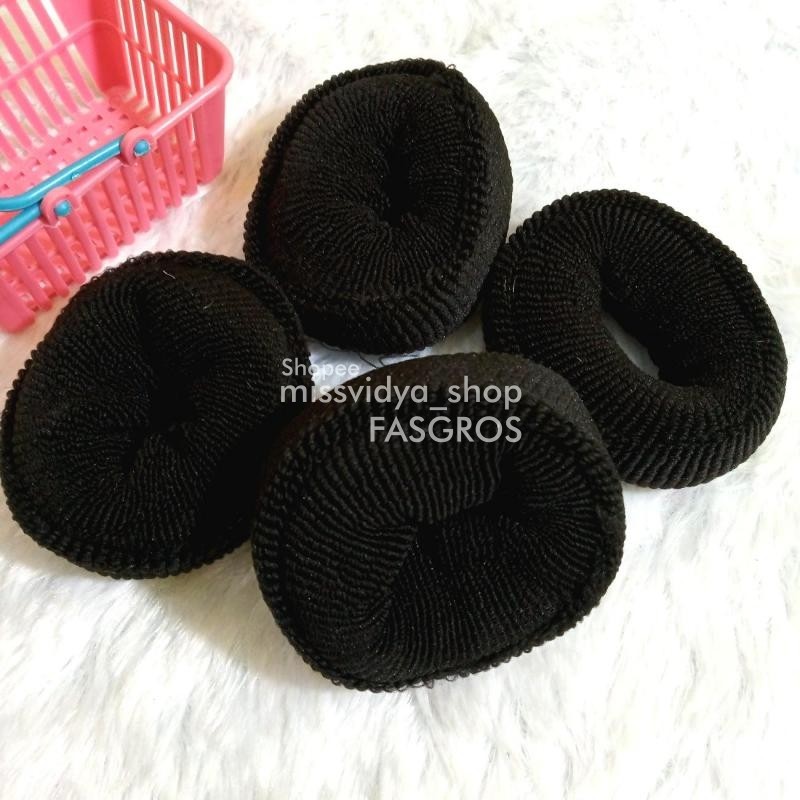 Jual Ikat Donat Besar Hitam | Cemol Rambut | Shopee Indonesia