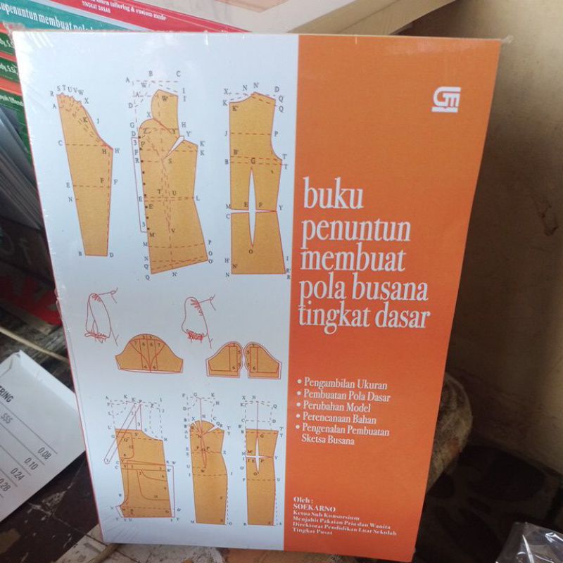 Jual Buku Belajar Menjahit Penuntun Membuat Pola Busana Tingkat Dasar ...