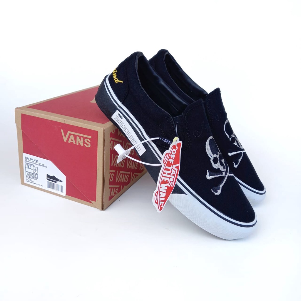 Vans Slip On Mastermind Japan Black White Premium High Quality