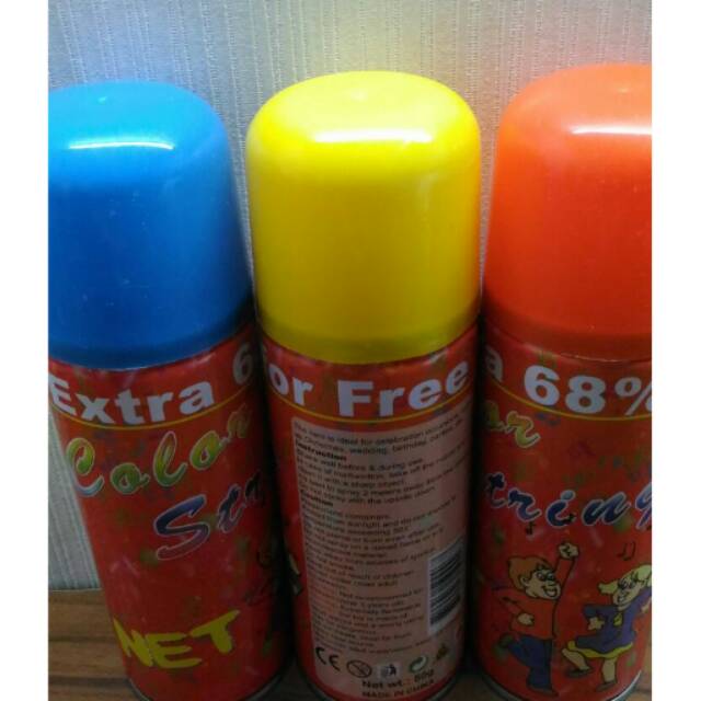 Jual String spray Semprotan benang warna warni crazy party | Shopee ...