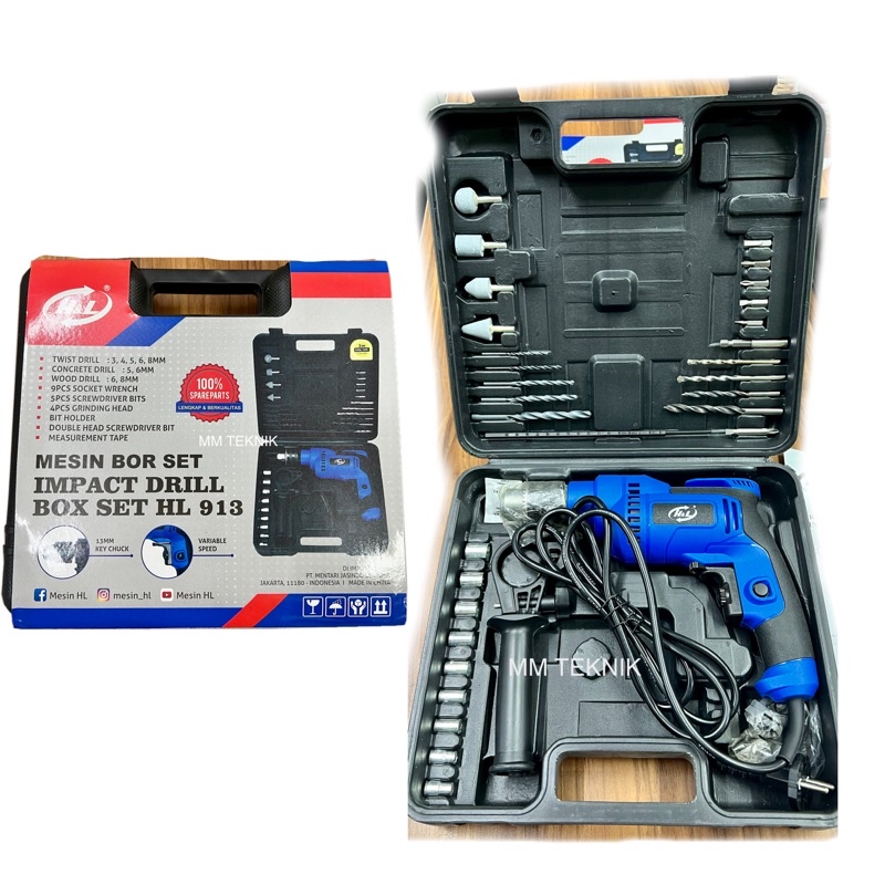 Jual Mesin Bor Beton Set Mm Hl Impact Drill Box Set Hl Bor