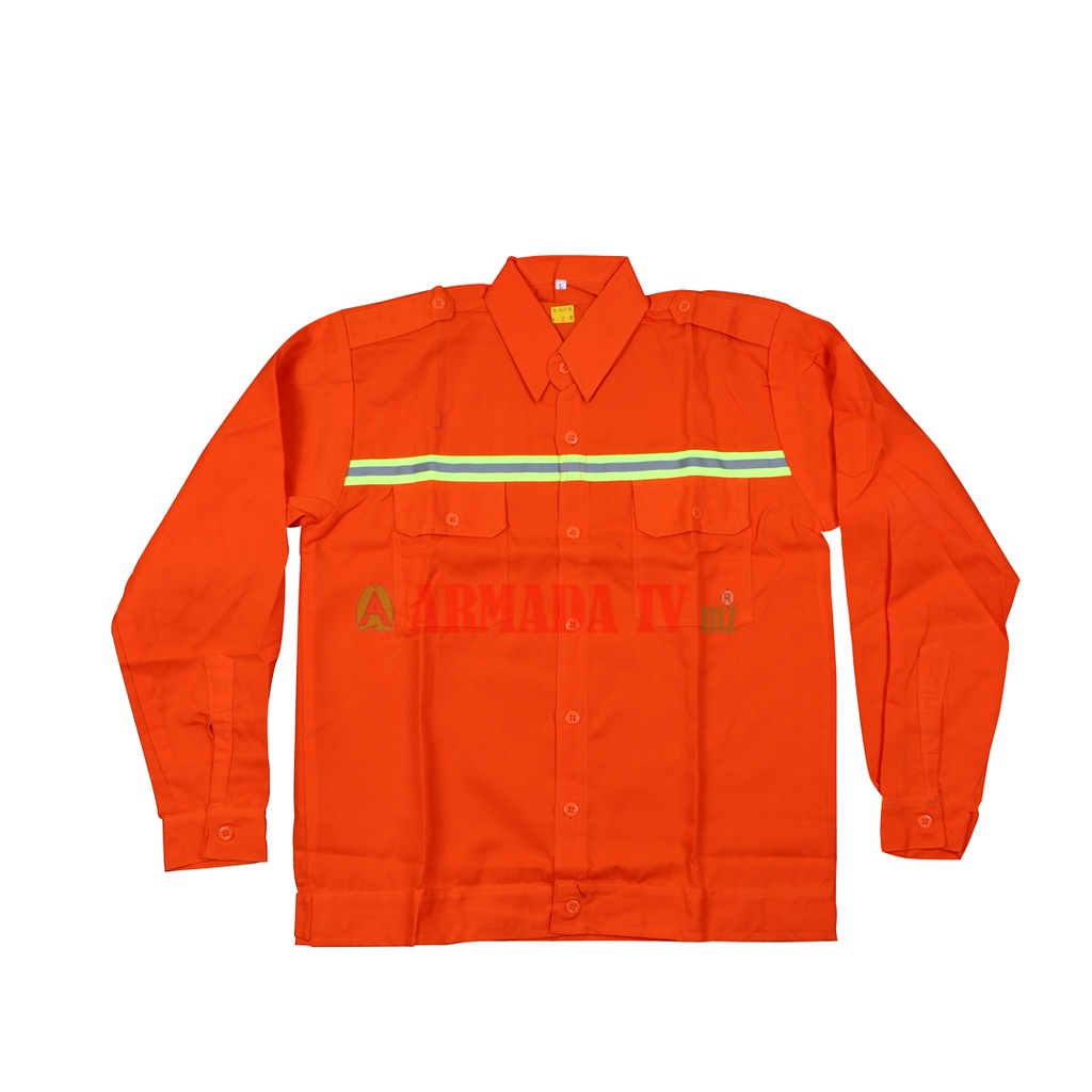 Jual Baju Wearpack PANJANG OREN Scotlet Hijau Baju Kerja Safety Orange