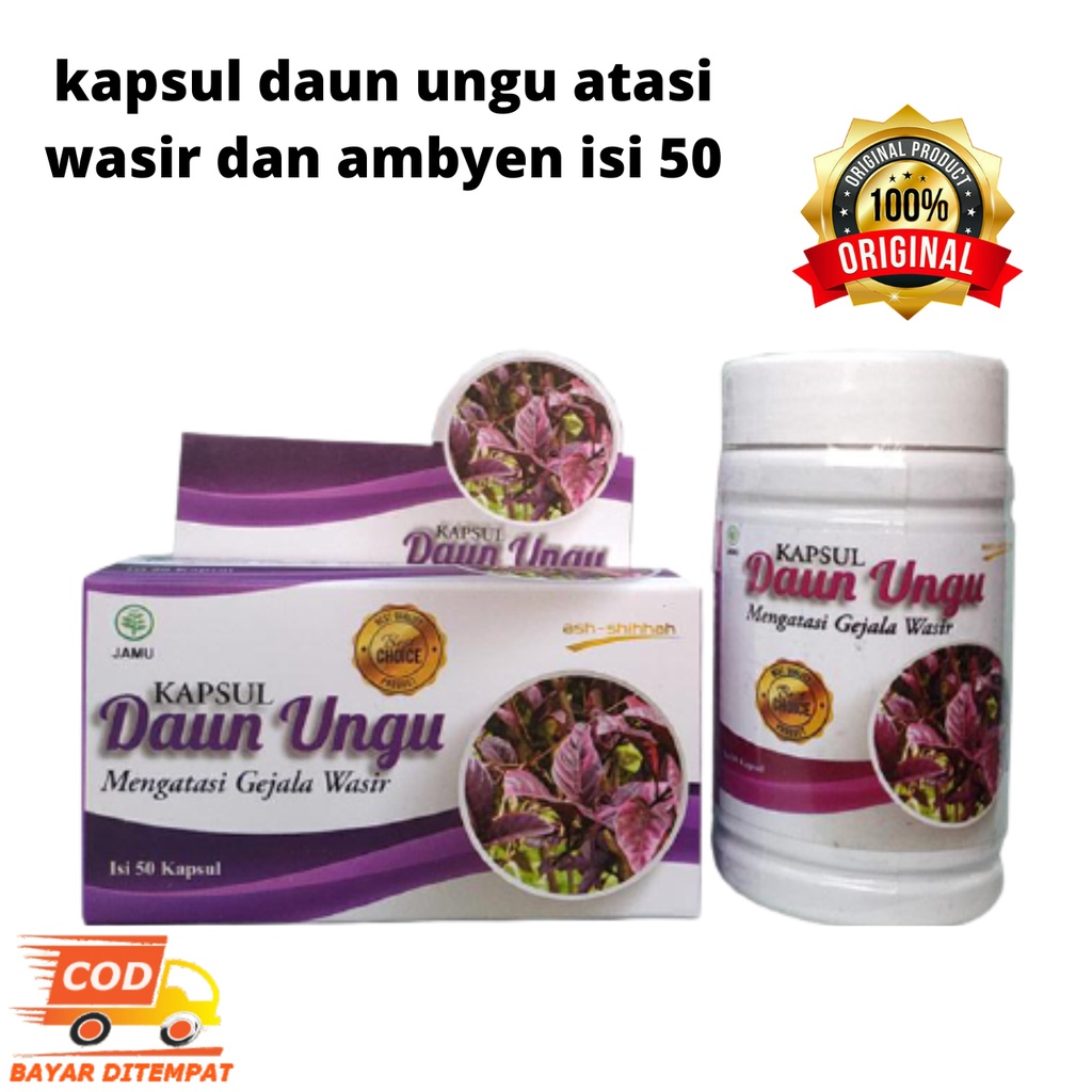 Jual Kapsul Herbal Daun Ungu Ash Shihhah Efektif Atasi Wasir