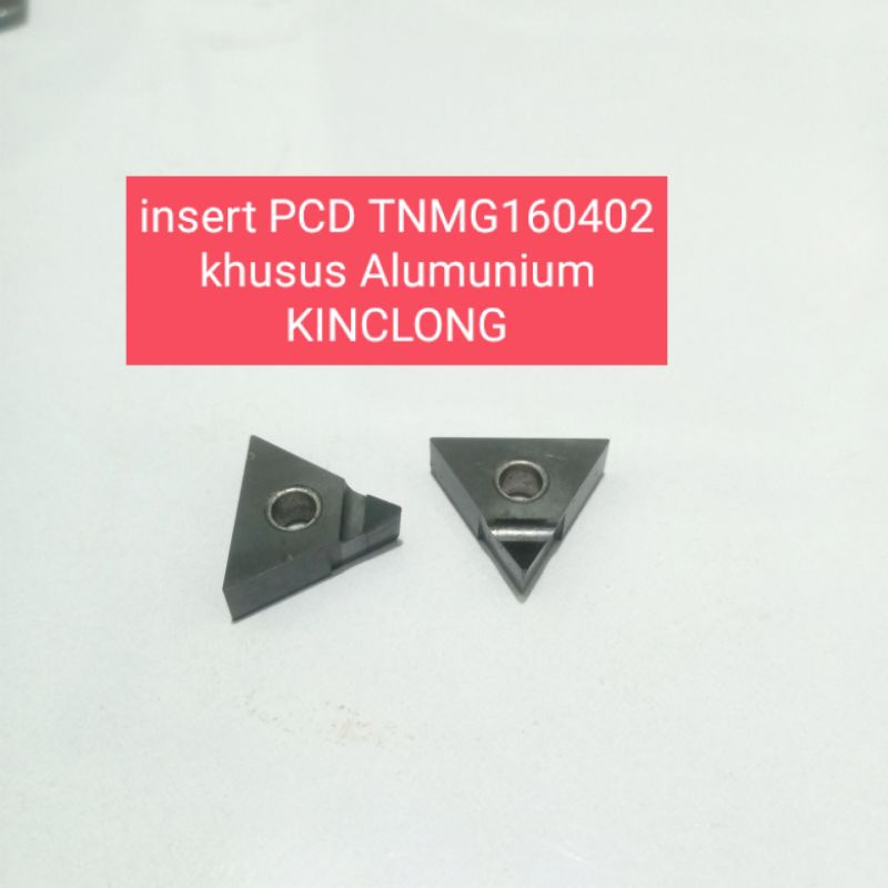 thumbnail image 2 of 2 Pcs TNMG160404 PCD Diamond Inserts – CNC Lathe Turning Tools For Aluminum 2 of 6