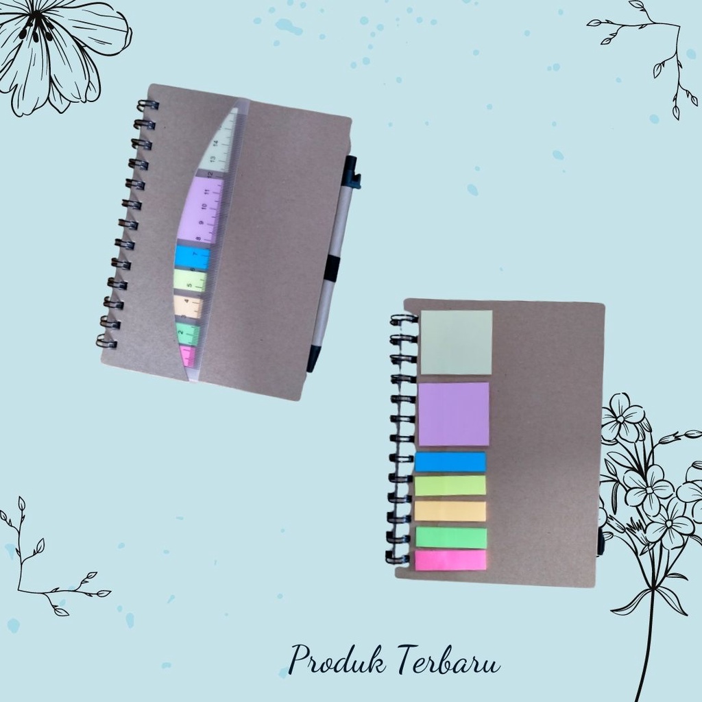 Jual NOTE BOOK /DIARY DENGAN PEN MEMO DAN POST IT Shopee Indonesia