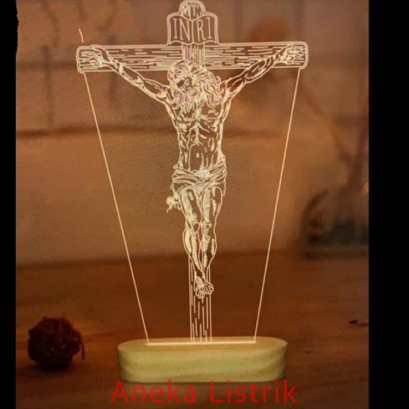 Jual LAMPU HIAS LED 3D / LAMPU TIDUR HIAS DIMENSI 3 WARNA PUTIH KUNING