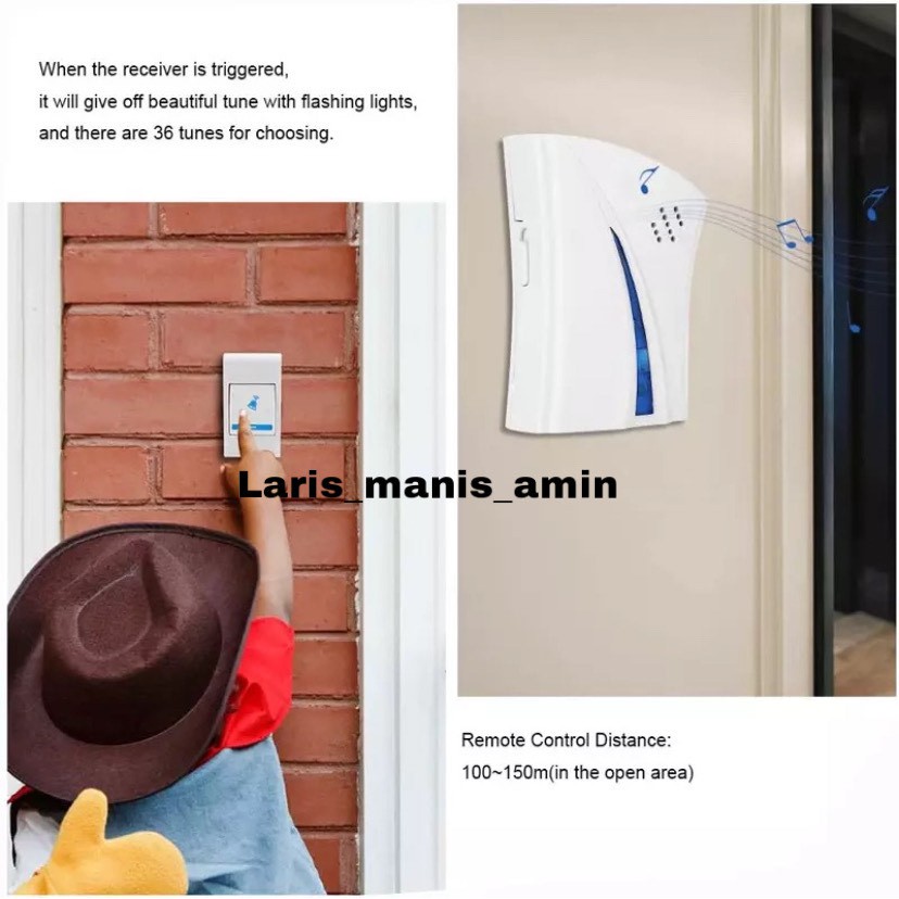 Jual Bel Pintu Tanpa Kabel - Bel Pintu Rumah Tanpa Kabel - Bel Pintu