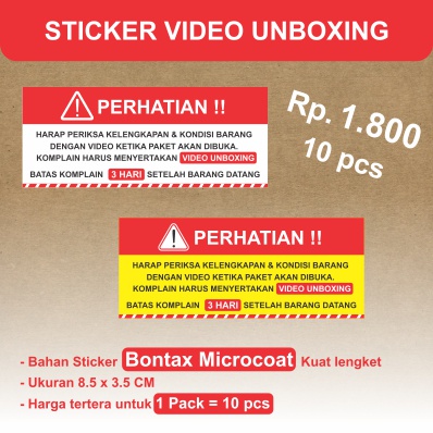 Jual Sticker Unboxing Paket Pengiriman Shopee Indonesia