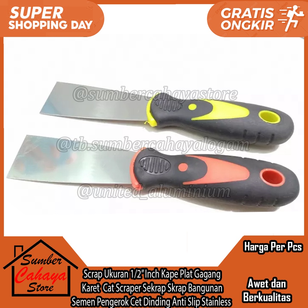 Jual Scrap Sekrap Kape Plat Gagang Karet Ukuran 1 1/2” Inch Inci Inchi ...