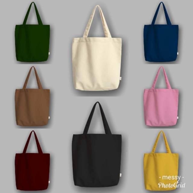 Jual TOTEBAG KANVAS POLOS TEBAL PREMIUM TAS KANVAS MURAH TAS PROMOSI -  Hitam, Zipper - Kab. Sukoharjo - Jezsweetsecret