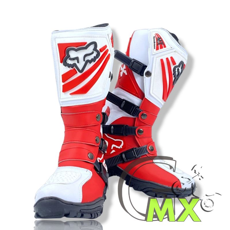 Jual Sepatu Trail | Sepatu Motocross | Sepatu Boots Enduro SV Red White ...