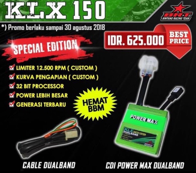 Jual CDI BRT DUALBAND Saklar KLX Bonus Sticker USD KLX 140 Dtracker ...